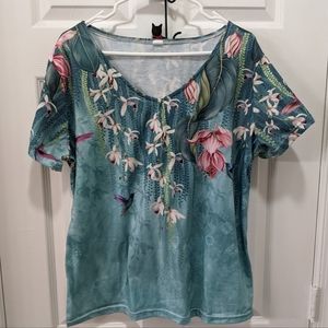 Hummingbird print T-shirt